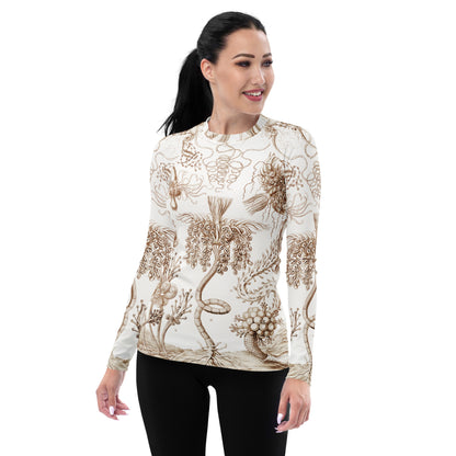 Sand Flowers - Women's Rash Guard Sun Shirt